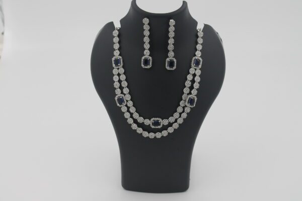 Double-Layered Diamond Necklace Set Dazzle your Elegance