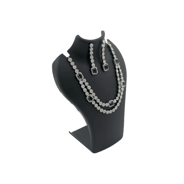 Double-Layered Diamond Necklace Set Dazzle your Elegance