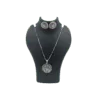 Radiant Round Shaped Diamond Pendant Set