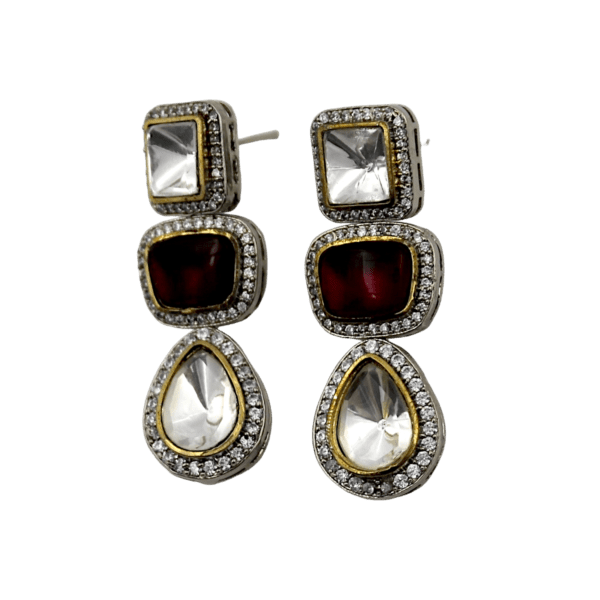 Radiant Kundan Stone Party Earrings