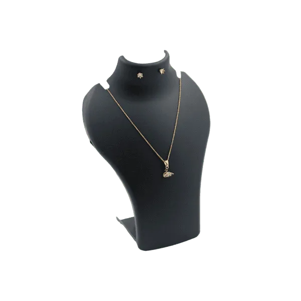 Graceful Swan Pendant with Stud Elegance
