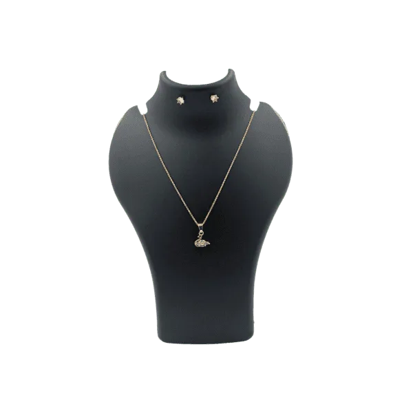 Graceful Swan Pendant with Stud Elegance