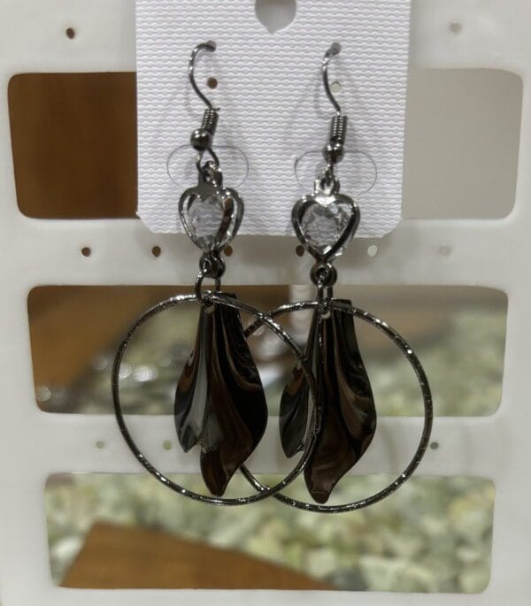 Daring Black Metal Dangler Earrings