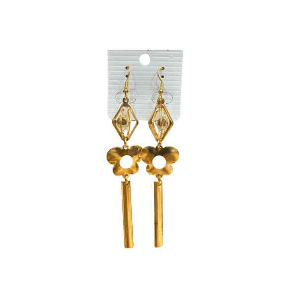 Glamorous Gold Metal Dangler Earrings