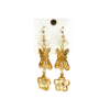 Chic Gold Metal Dangler Earrings
