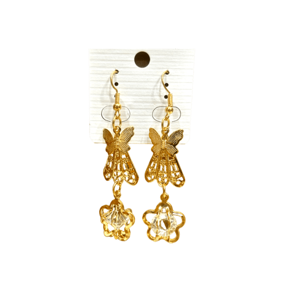 Chic Gold Metal Dangler Earrings