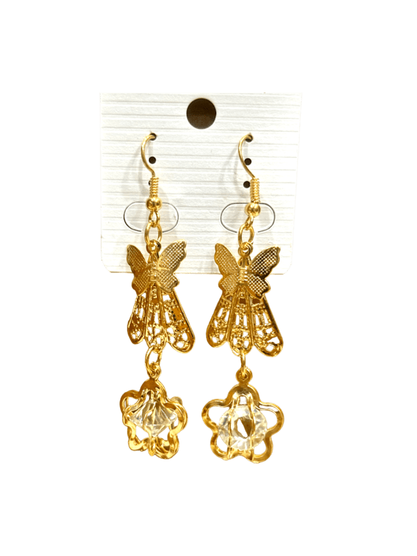 Chic Gold Metal Dangler Earrings