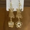 Chic Gold Metal Dangler Earrings