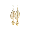 Sleek Golden Metal Dangler Earring
