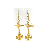 Bold Golden Metal Dangler Earrings